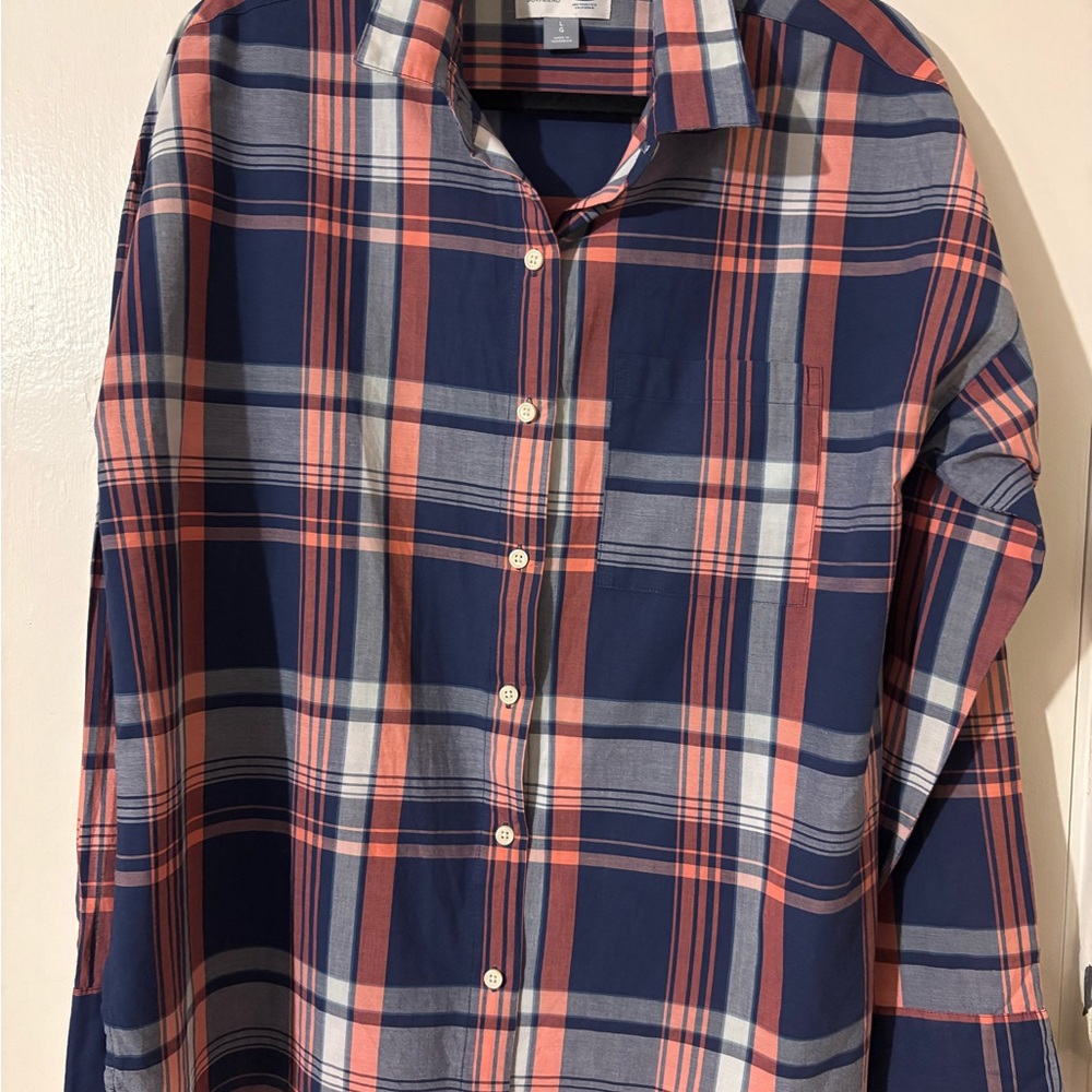 Old Navy Women’s Boyfriend Plaid Shirt